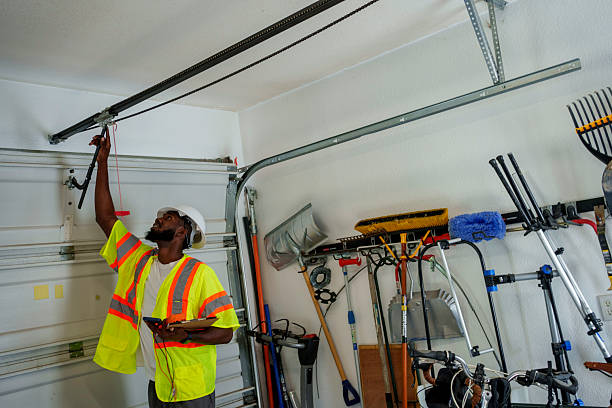 Professional Garage Door Panel Replacement technician working in Lexington, OK